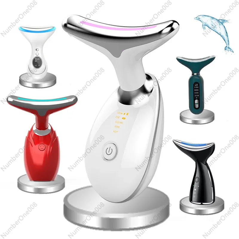 Beauty Instrument Multifunctional Neck Massager Removal of Neck Lines Nasolabial Folds Vibration Hot Compress Beauty Instrument