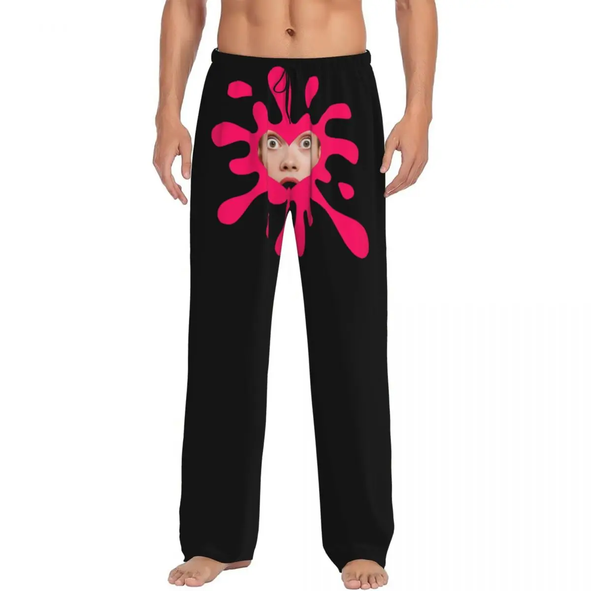 

Custom Personalized Head Face Photo Love Heart Pajama Pants Men Boyfriend Gift Sleepwear Lounge Sleep Bottoms Stretch Pockets