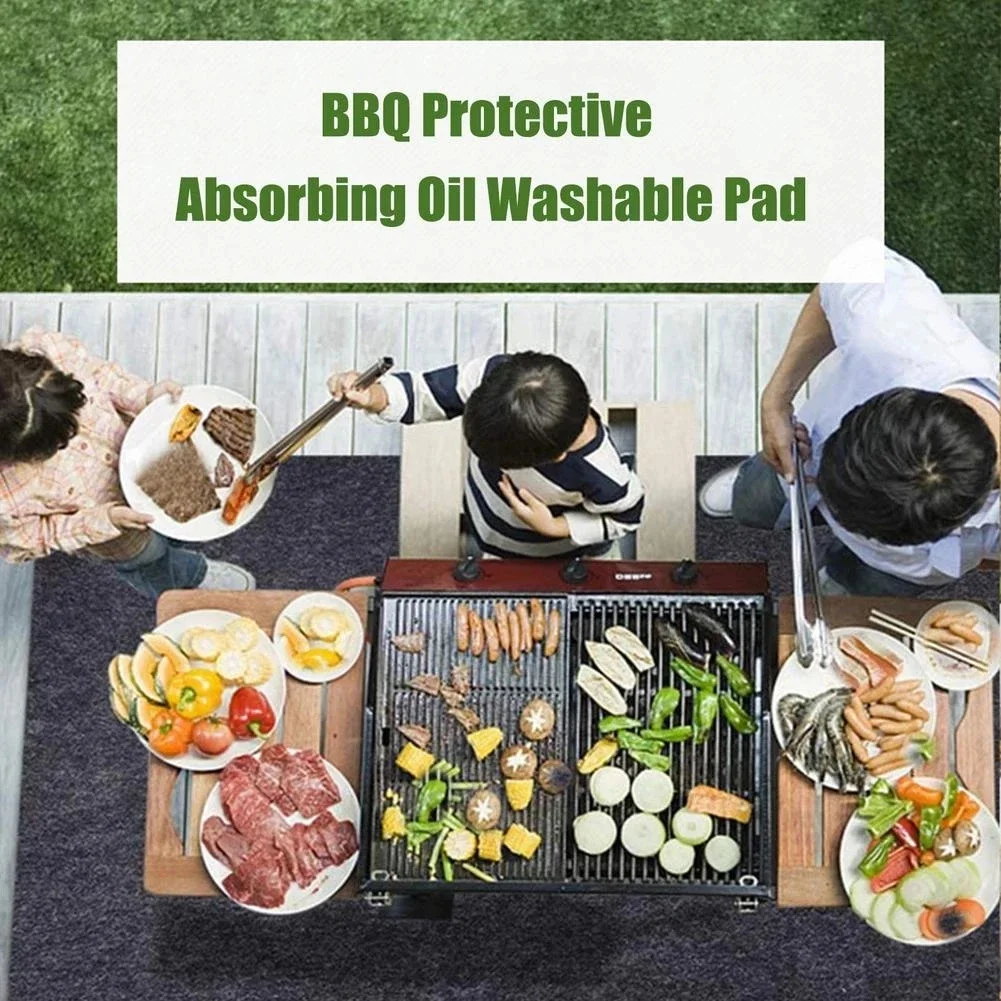 Outdoor Grill BBQ Mat Barbecue Floor Protection Fire Retardant Hearth Fire Pit Pad Rug Oil Repellent Mat alfombrilla barbacoa