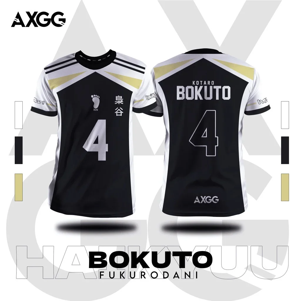 Haikyuu Fukurodani Bokuto Anime t-shirty 2024, nowa letnia koszulka na co dzień z okrągłym dekoltem