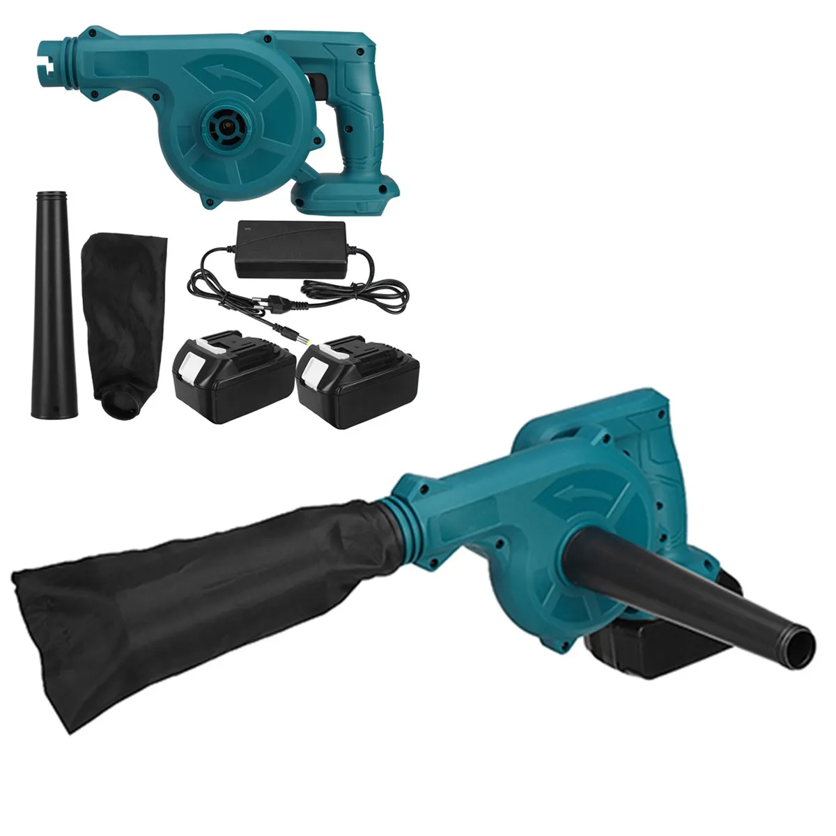 2200W Cordless Electric Air Blower & Suction Handheld Leaf Computer Dust Collector Cleaner Power Tools for Makita 18V Battery