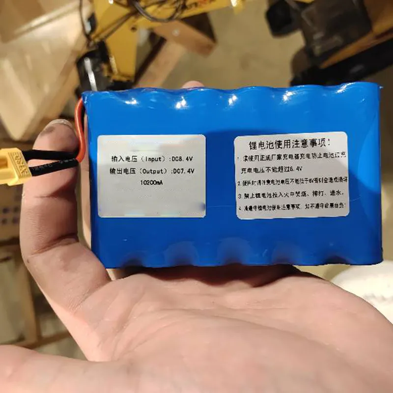 7.4V 10200mAh High Capacity 6 Cells 18650 Li-ion Battery XT30 Plug for HUINA 580 Excavator 583 Loader
