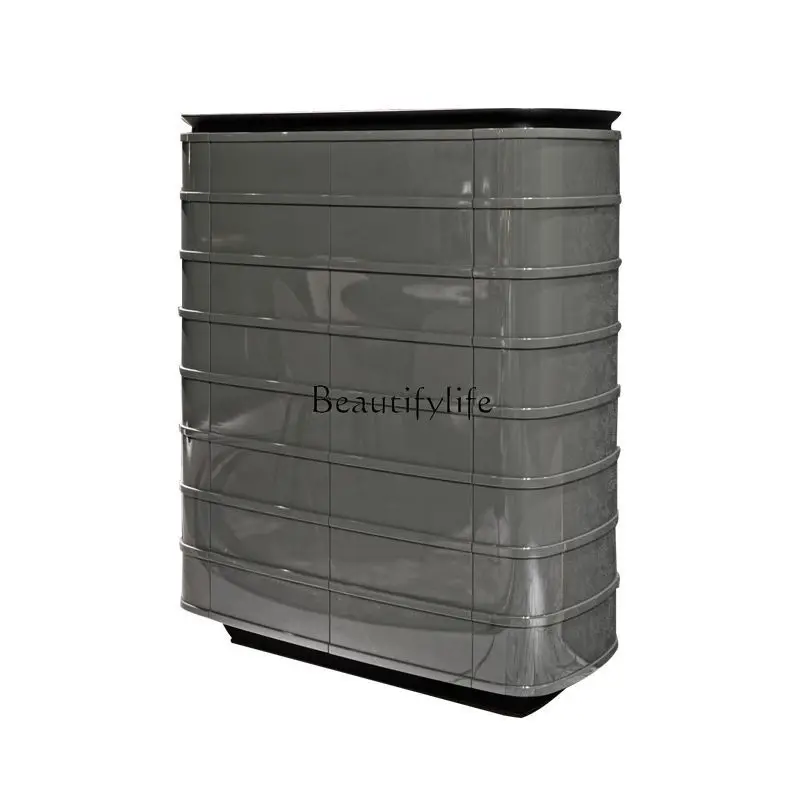 

*Light luxury dining side cabinet luxury restaurant floor simple modern Italian designer double door vertical cabinet