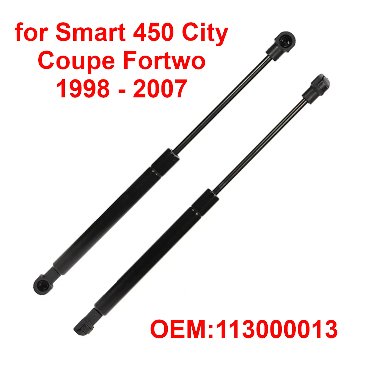 2Pcs 113000013 Car Rear Trunk Tailgate Gas Strut Damper Lift Support Rod for Smart Fortwo City 450 Coupe 1998-2007