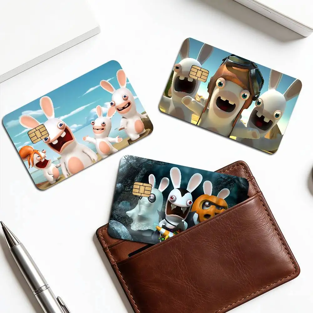 R-Rabbids I-InvasionS Game Film Cover Sticker Case for Small Chip Credit Debit Card Front Side