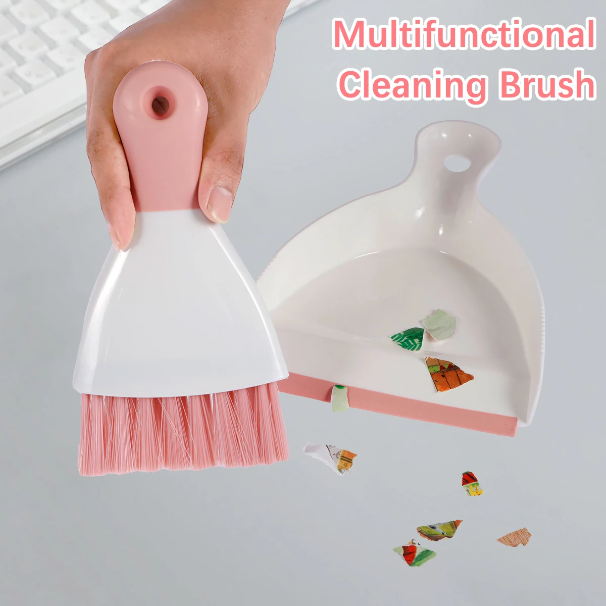 New Mini Dustpan and Brush Set Office Desk Cleaning Set Broom Set Portable Table Top Cleaning Brush and Dustpan Set