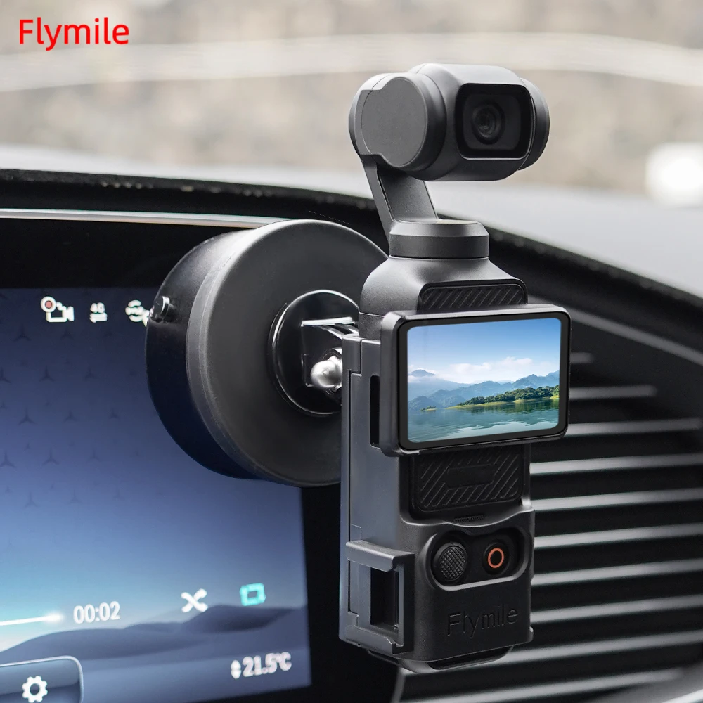 Flymile Autohalterung, magnetischer Saugnapf für DJI Pocket 3, Basis-Adapterhalterung, Kamera, Fotografie, Telefonnavigation, Live-Stream