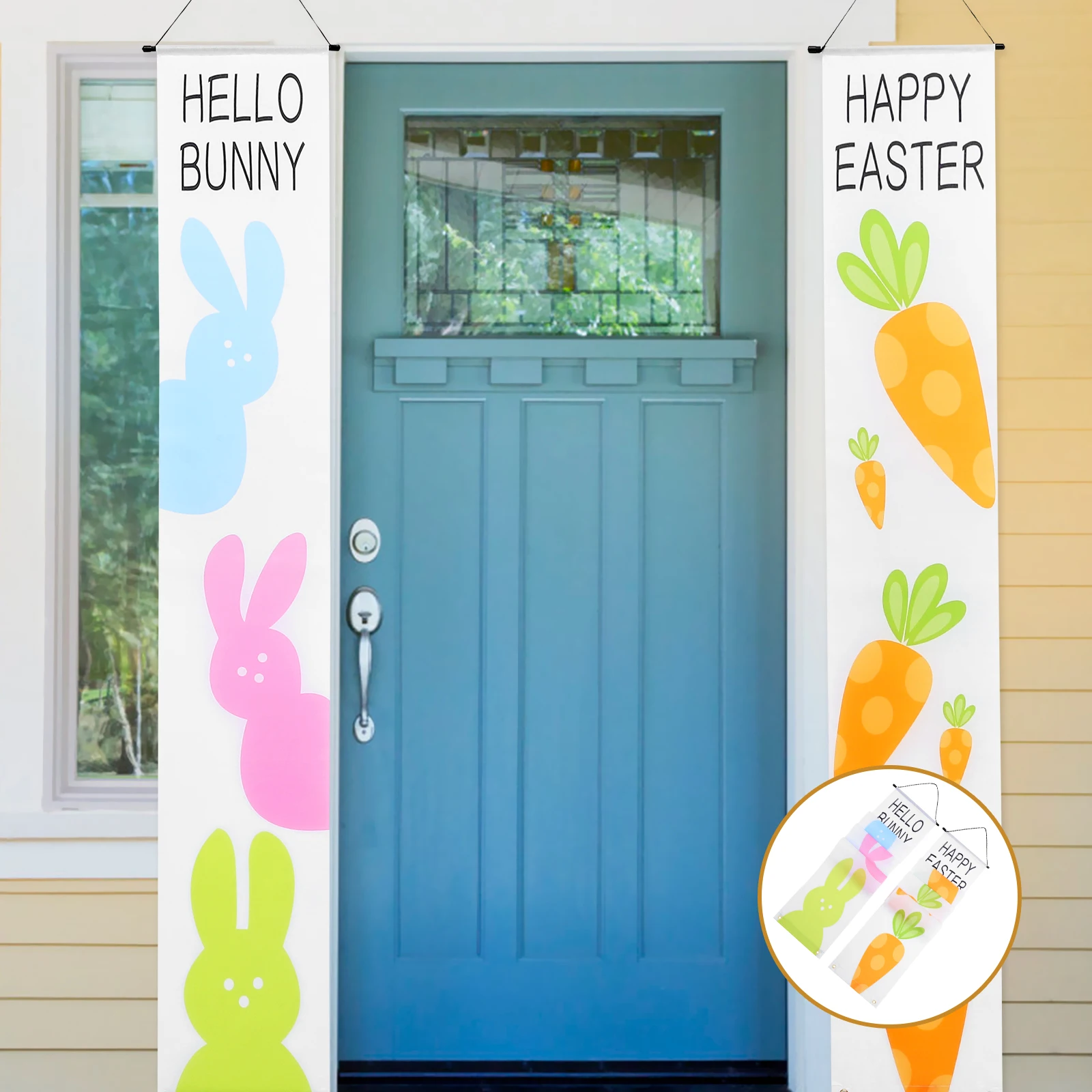 

1 Pair Porch Sign Decorative Door Couplets Party Supplies Home Porch Couplet Outdoor Indoor Spring Festival Banner