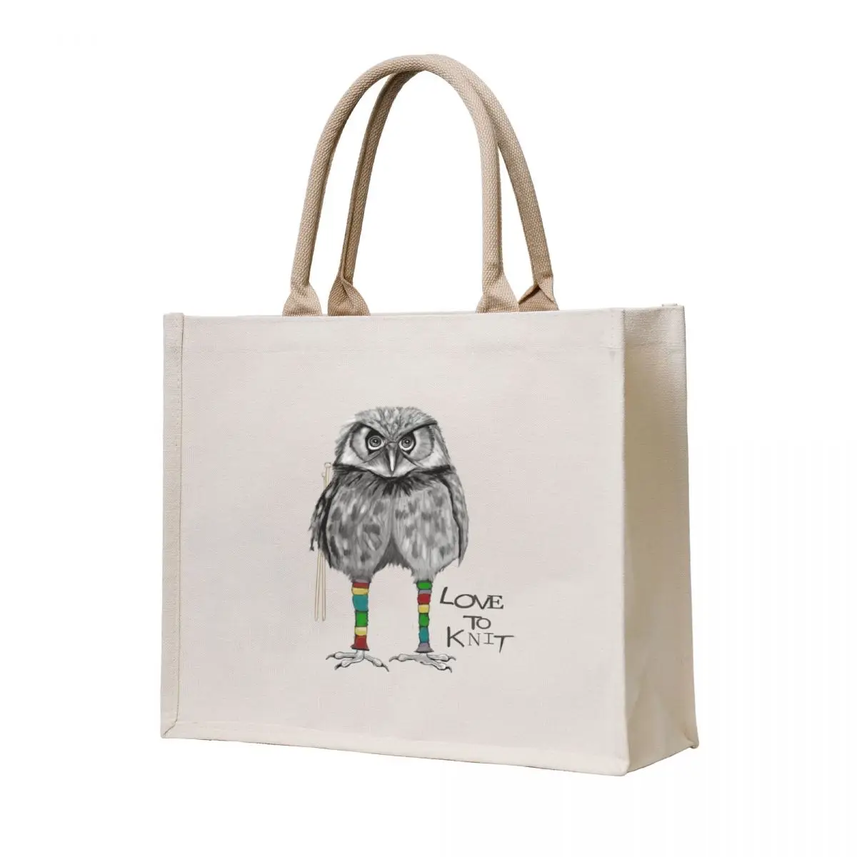 

Love to knit Tote Bag tote bag custom fabric bag Big