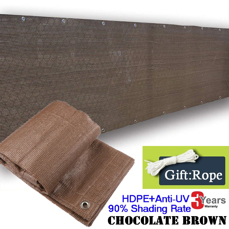 New Chocolate Brown Balcony Privacy Screen Backyard Garden Fence Cover Outdoor Awning Apartment Terrace Safty Privacy Net