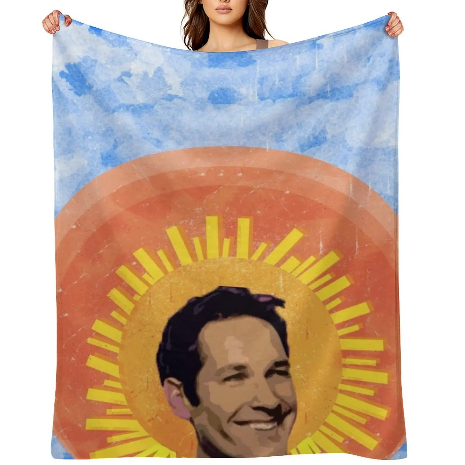 

Angelic Holy Paul Rudd Throw Blanket Blankets For Sofas Thermal Summer Beddings for babies Blankets