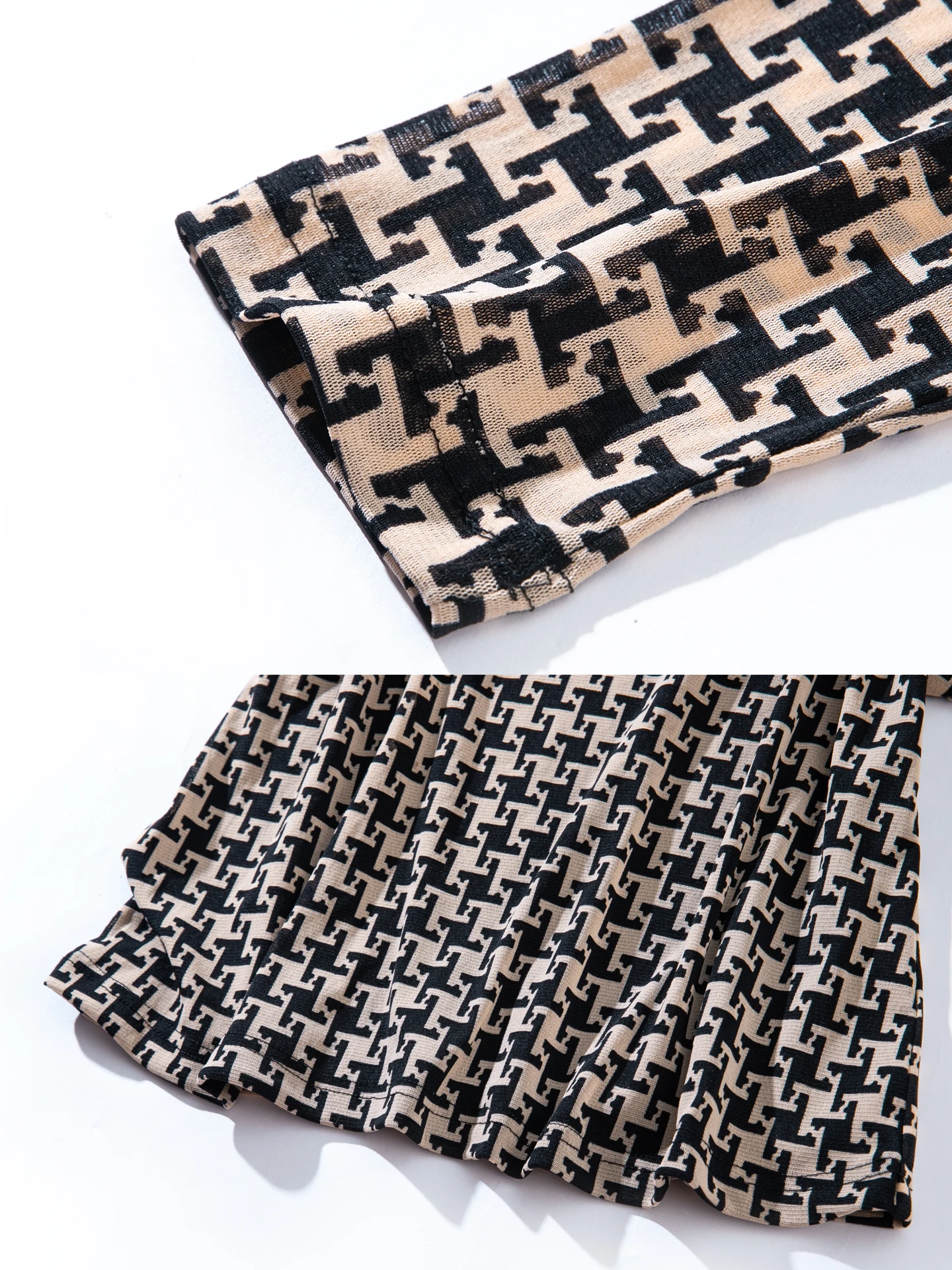 Top feminino estampado com gola meia alta, novo estilo jovem, camisa de base elástica de alta qualidade para mulheres