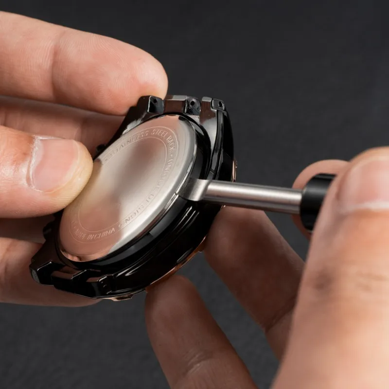 1 قطعة أداة إصلاح الساعة متعددة الأغراض فتاحة الساعة سكين حدق ساعة الظهر فتاحة ساعة أداة إزالة الصواميل لاستبدال البطارية