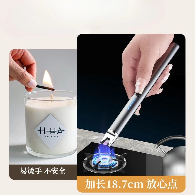 Long Rechargeable Igniter Ignition Stick Lighter Scented Candle Gas Stove Portable Type-c