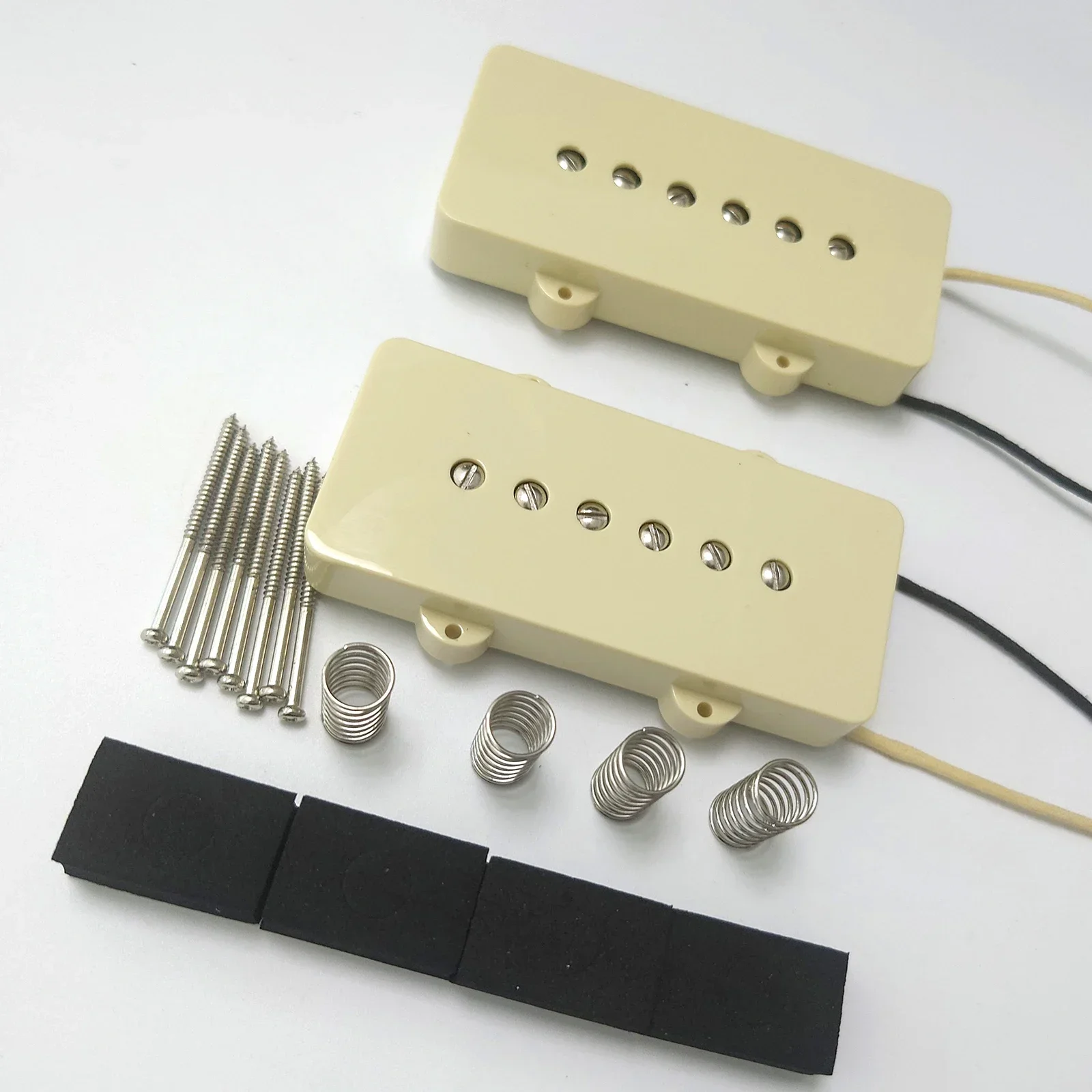 2pcs Alnico 5 Vintage Single Coil Electric Guitar Pickups for Jazz, M-Aster Style, Guitar Replacement Parts