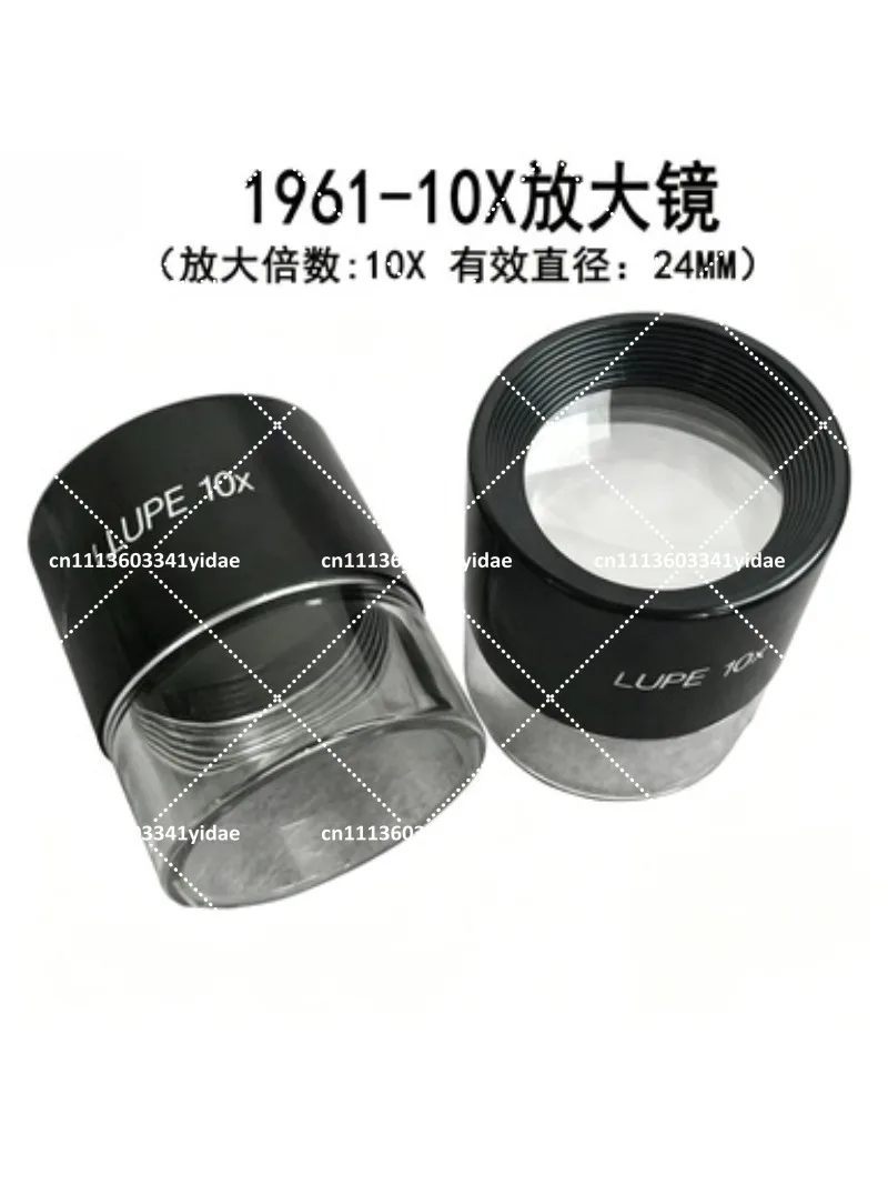 10X Magnifying Glass Folding Jewelry Loupe with Cylindrical Eyepiece for Coin Stamp Reading
