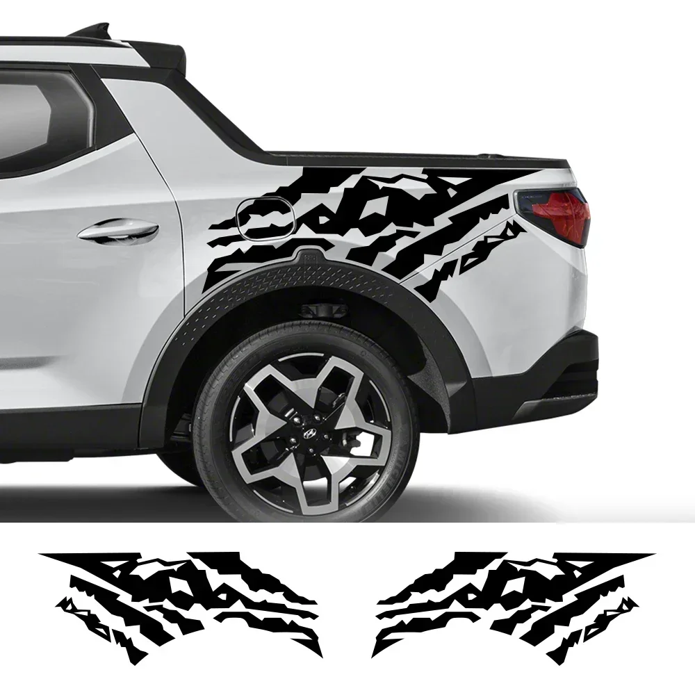 

Car Sticker For Hyundai Santa Cruz SE SEL Limited 2022 2023 Pickup Trunk Decal Graphics All New Mountains Auto Truck Vinyl Cover