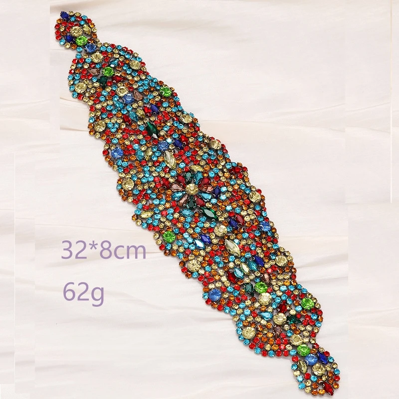 

Multi-Color Alloy Rhinestone Appliques for Stage Costumes & Garment Embellishments, Fashion Accessories Decoration