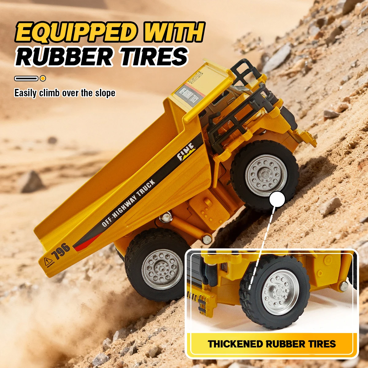 Mini camión volquete Rc de aleación fundida a presión, Control remoto por aplicación, coches de colección de ingeniería de escritorio para niños, regalo para niños, 1/64