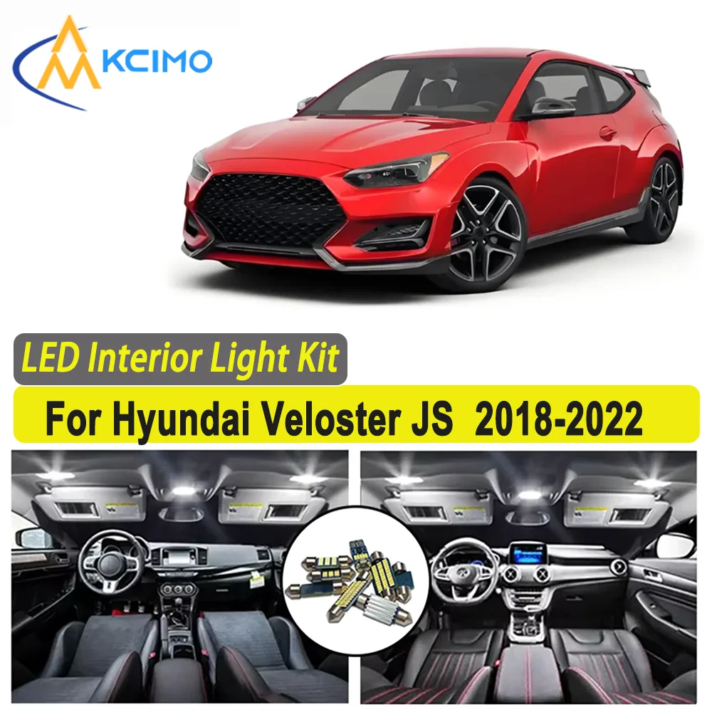 

Kcimo LED For Hyundai Veloster JS (2018-2022) Premium Bright LED Interior Dome Map Trunk Light Kit Car Led Lamps New Car LED