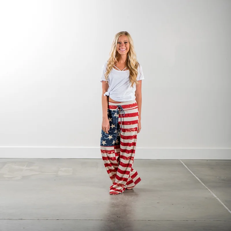 

2026 новые модные женские повседневные свободные эластичные длинные широкие брюки для йоги с 3D принтом, брюки для отдыха на шнурке, пижамные брюки