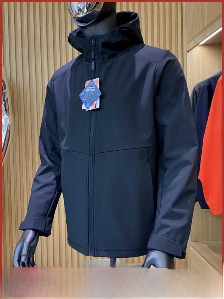 

ex Outdoor Теплый Fce Lined ell Jaet Ветрозащитный Водоотталкивающий Капюшон Cosite Пары Sle Весна Осень Зима