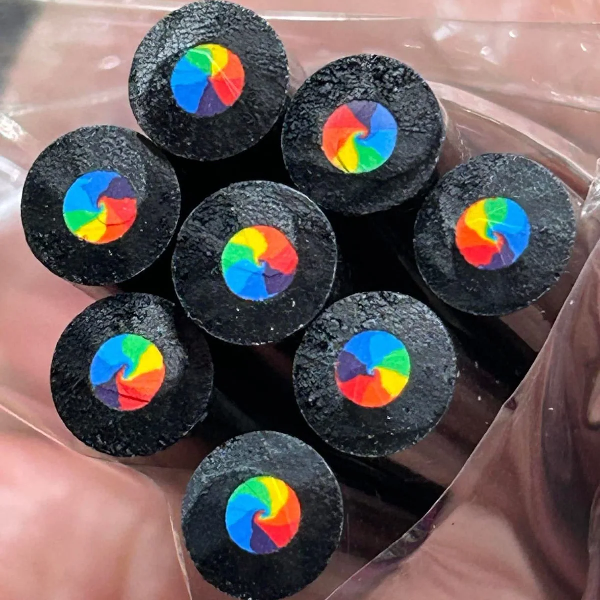 Imagem -05 - Caneta de Madeira Preta Arco-íris para Faça Você Mesmo Lápis de Grafite Criativo Chumbo Multicolor Cores 12 Pcs Atacado