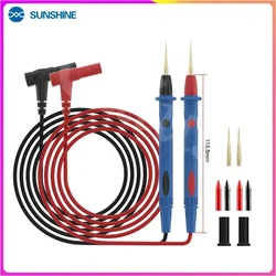 SUNSHINE SS-024B Replaceable Stainless Steel Multimeter Test Leads Compatible with 99% Multimeters with Multiple Needles