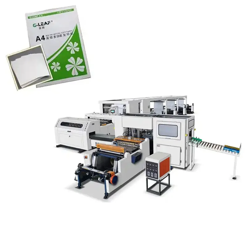 Fully Automatic A4 Copy Paper Production Line High Speed Roll A4 Paper Sheet Cutting Machine Paper Packing Wrapping Machine