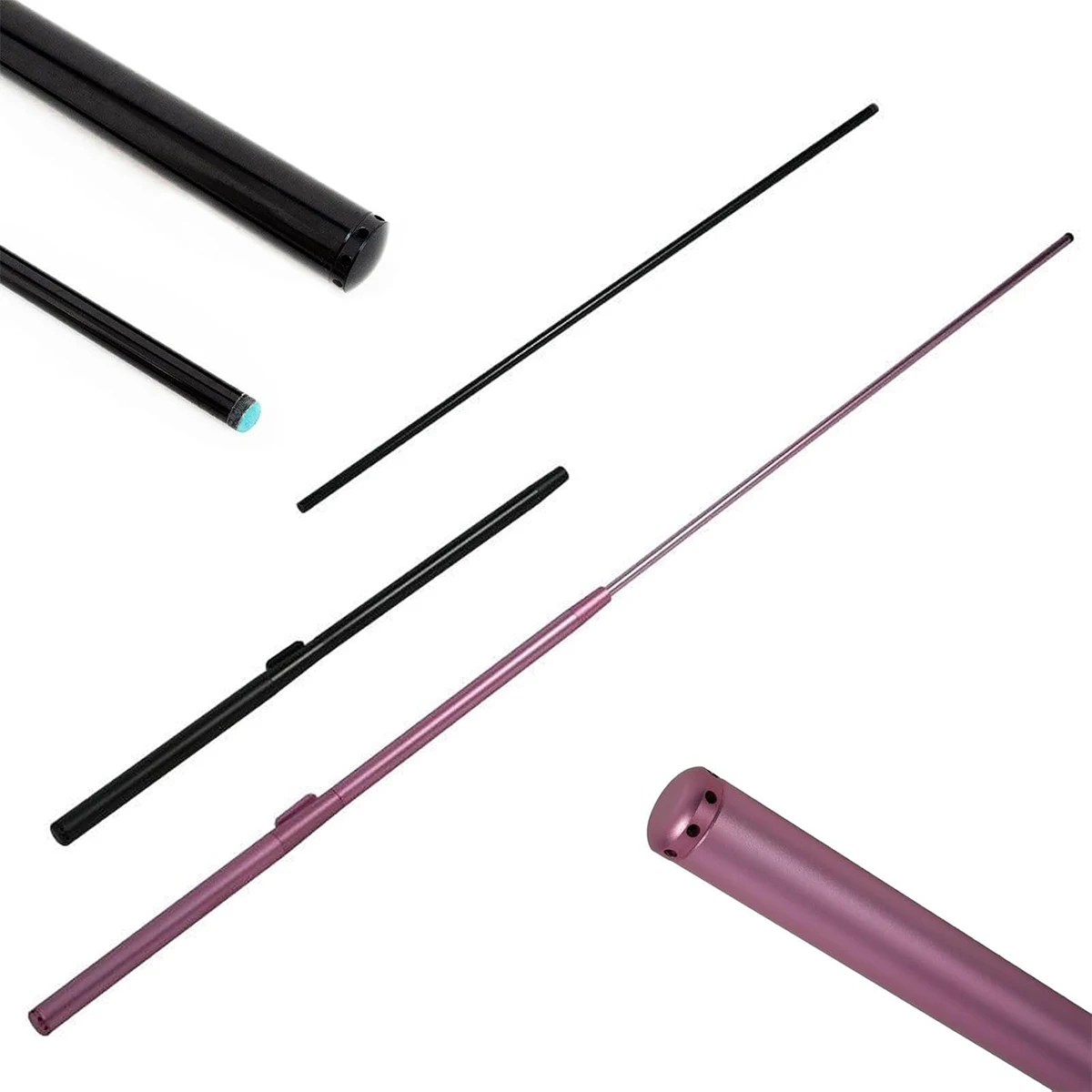 63" Pool-Queue mit automatischer Auswurf, 3 einstellbare Stromeinstellungen, federbelasteter Billard-Queue, 2-teiliger Pool-Stick für Spieler, Geschenk