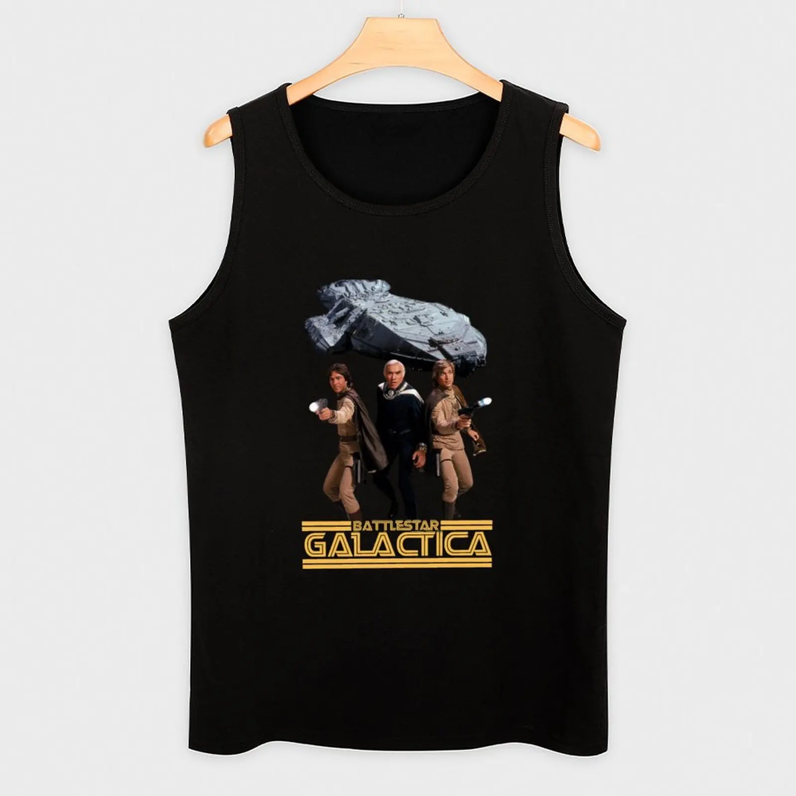 Battlestar Galactica Tank Top Vest بلا أكمام تي شيرت للرجال في صالة الألعاب الرياضية
