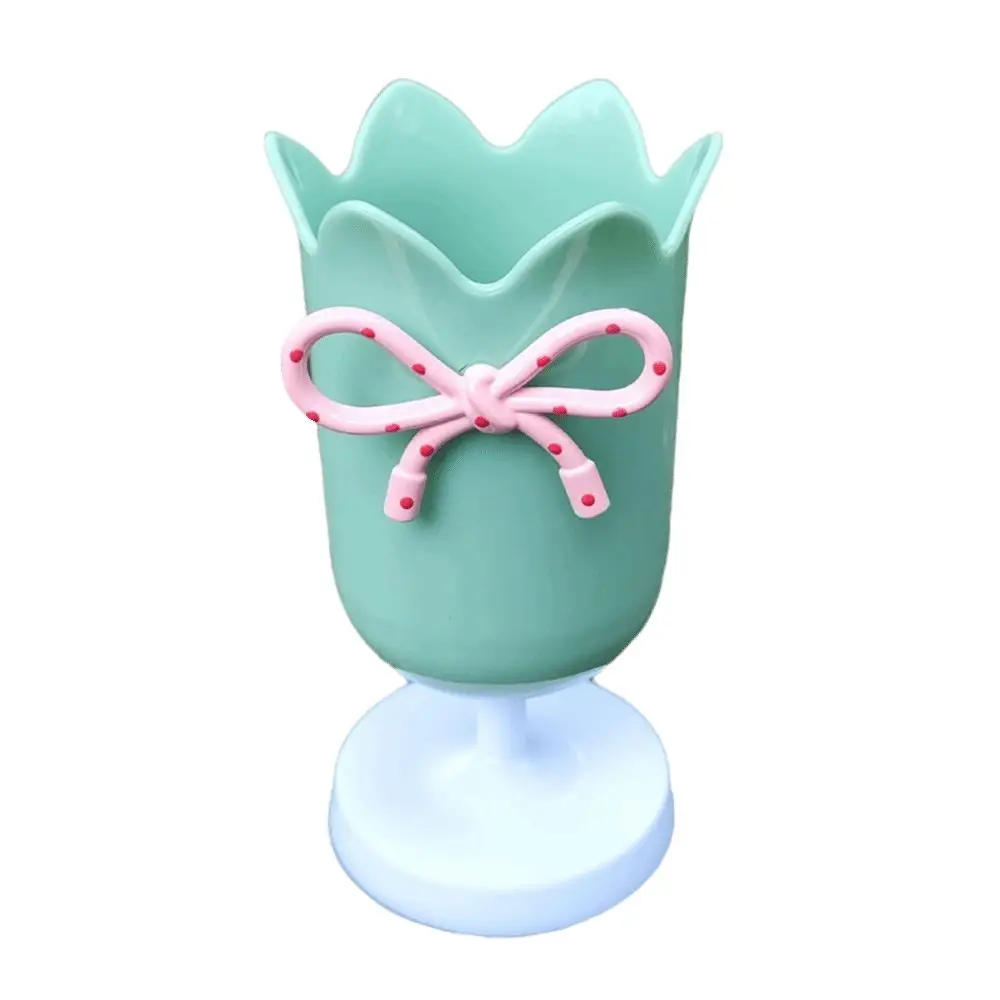 Durable Plastic Tulips Shape Pen Holder Tulips Shape Cute Design Desktop Organizer Multi-functional Kawaii Style