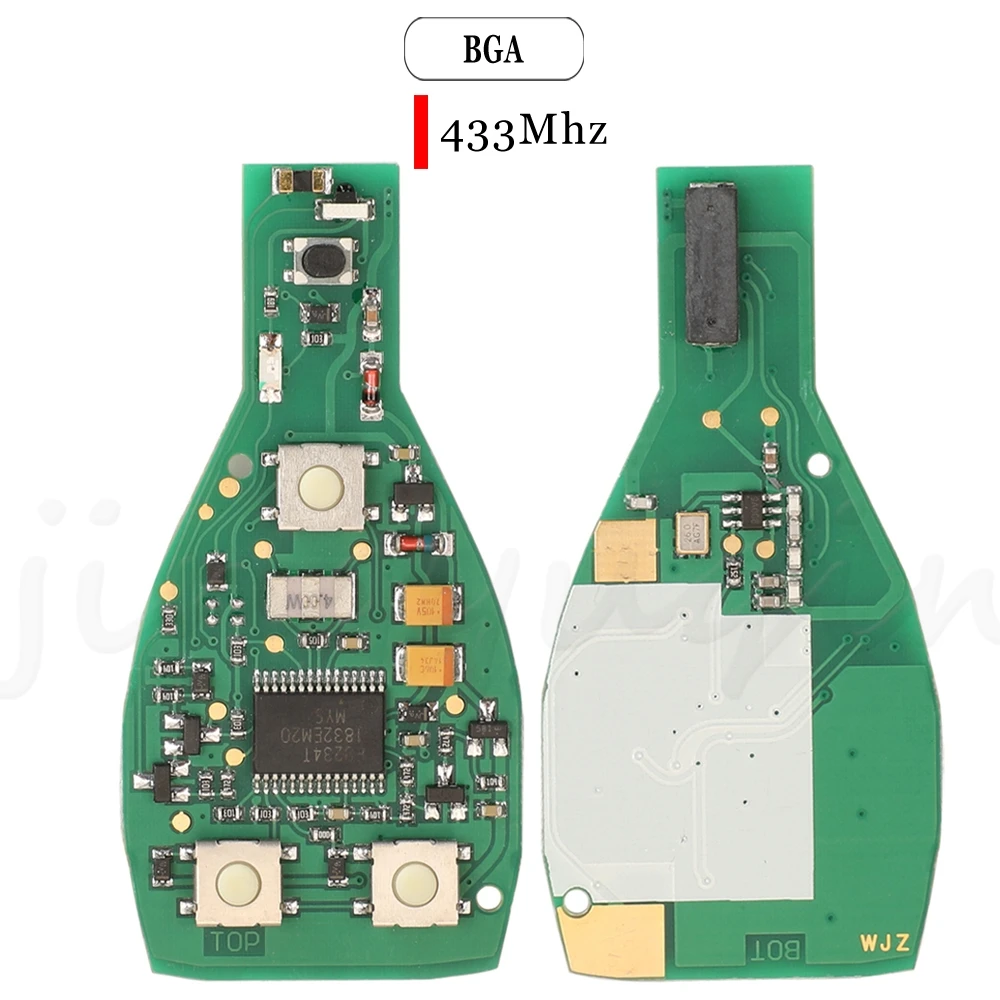 

jingyuqin 4 Buttons BGA/NEC Remote Car Key Circuit Board Fob 433MHz For Mercedes Benz A B C E S Class W203 W204 W205 W210 W211