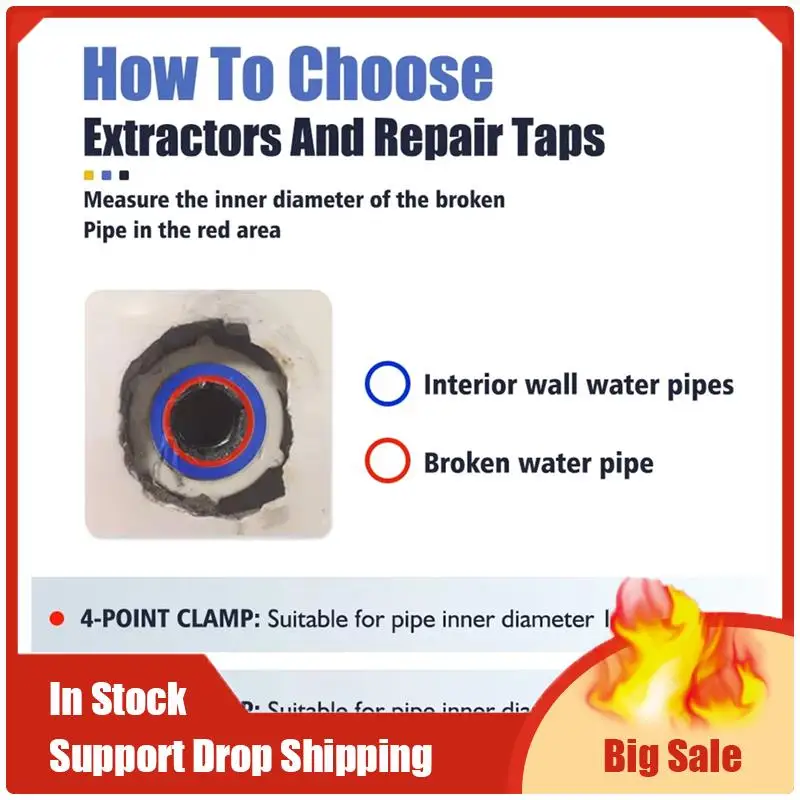 

A70U New Double-Head Screw Extractor Drill Bits Set Damaged Water Pipe Broken Bolt Screw Remover Tools Faucet Valve Thread Repai