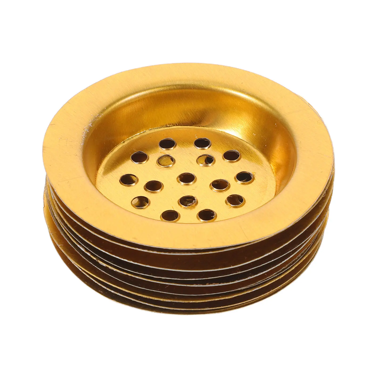

10Pcs Middle Eastern Style Perforated Incense Burner Cup Insert Gold Tone Iron Mesh Screen Ash Catcher for Frankincense Myrrh