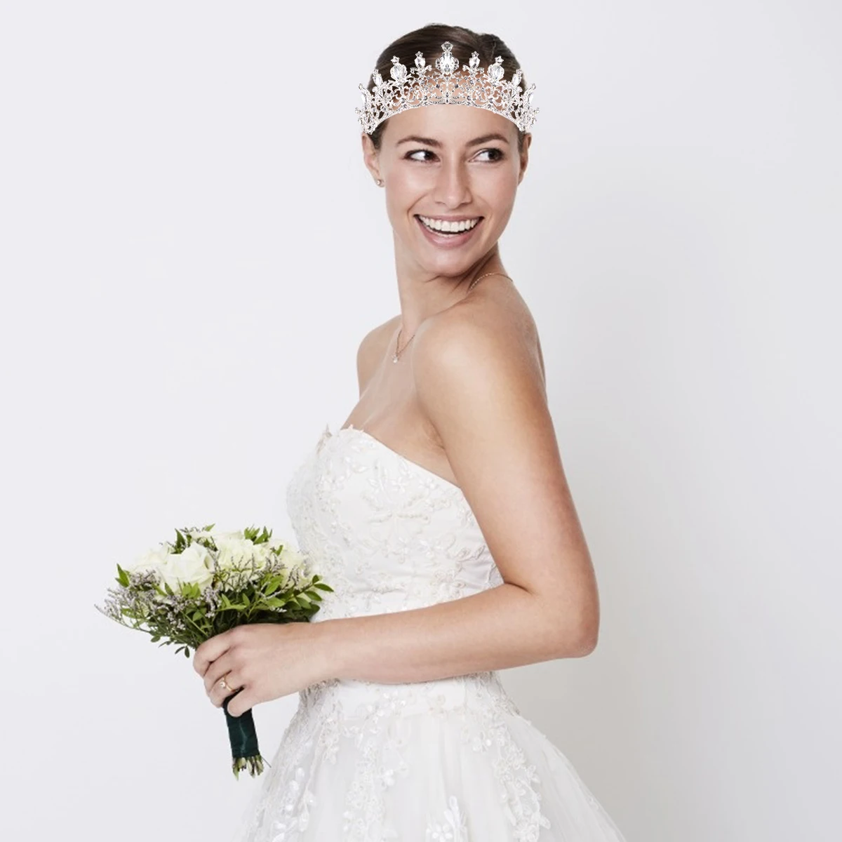 

Wedding Crown Rhinestone Vintage Bridal Accessories Girls Hair Elegant Style Crown Headdress Halloween Costumes