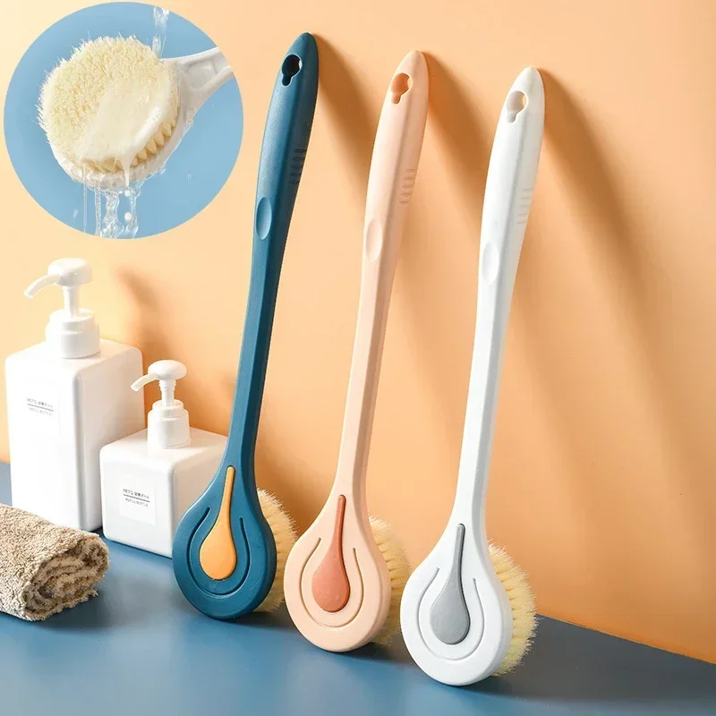 

Long Handle Bath Brush Soft Hair Back Bath Bathroom Body Bath Mud Back Scrubber Shower Massage Exfoliation