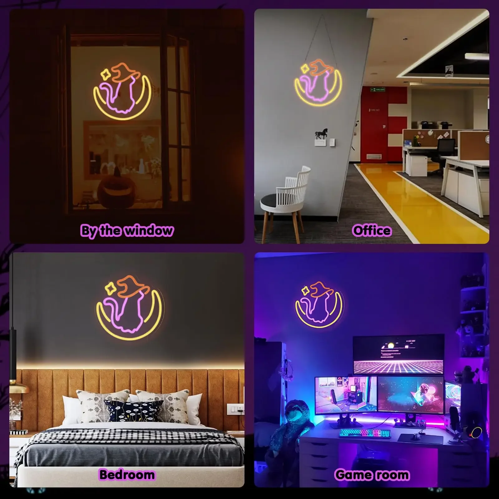 Halloween Sailor-Moon Neon Sign for Bedroom Living Office Room Decor Holiday Party Man Cave, Game Room, Bar