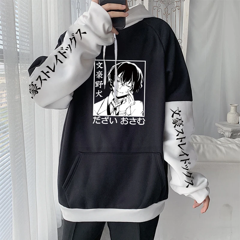 Anime Bungo Stray Dogs Kawaii Clothes Dazai Osamu Cosplay Women Sweatshirt Harajuku Manga Print Winter Warm Oversized Hoodie Top