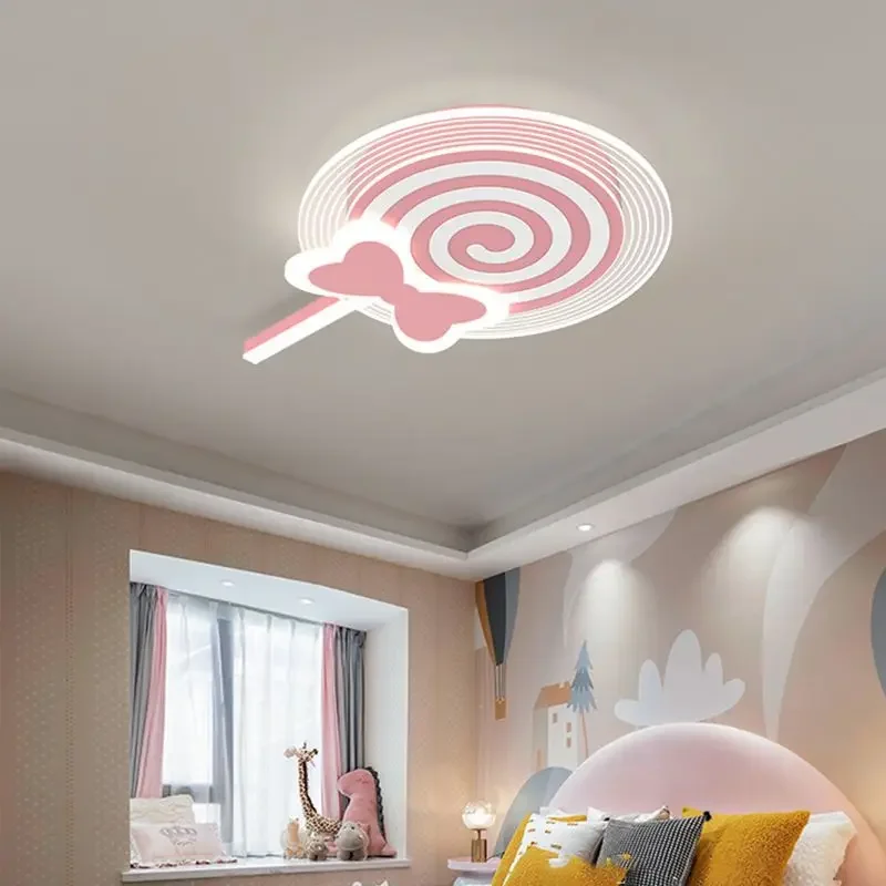 Children Room Light In The Bedroom Girl Girl Boy Lollipop Pink Ceiling Princess Room Daughter Room Kids Nursery Lighting