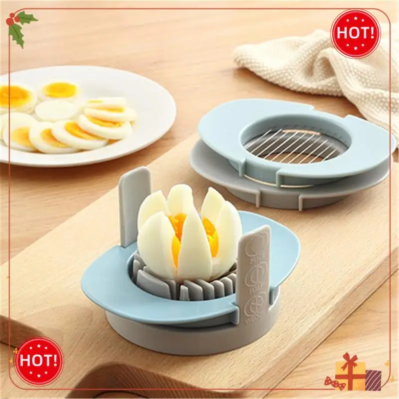 ABLE-계란 슬라이서, 3 In 1 삶은 계란 커터, 스테인레스 스틸 절단 와이어 포함, 계란을 얇게 썰기 웨지