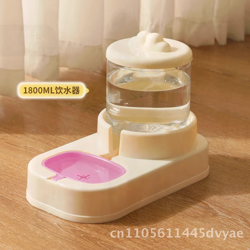 

Универсальная миска для кошек и собак большой емкости с автоматической системой кормления, товары для домашних животных кремово-желтого цвета