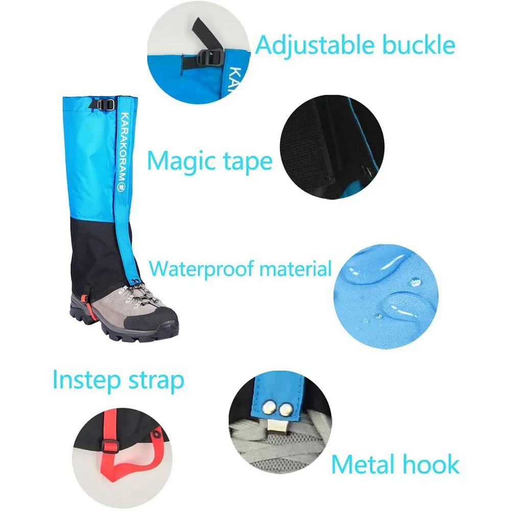 Waterproof Snow Leg Gaiters Hiking Boot Legging Shoes Warmer Snake Shoe Cover Tourist Outdoor Camping Trekking Climbing Hunting