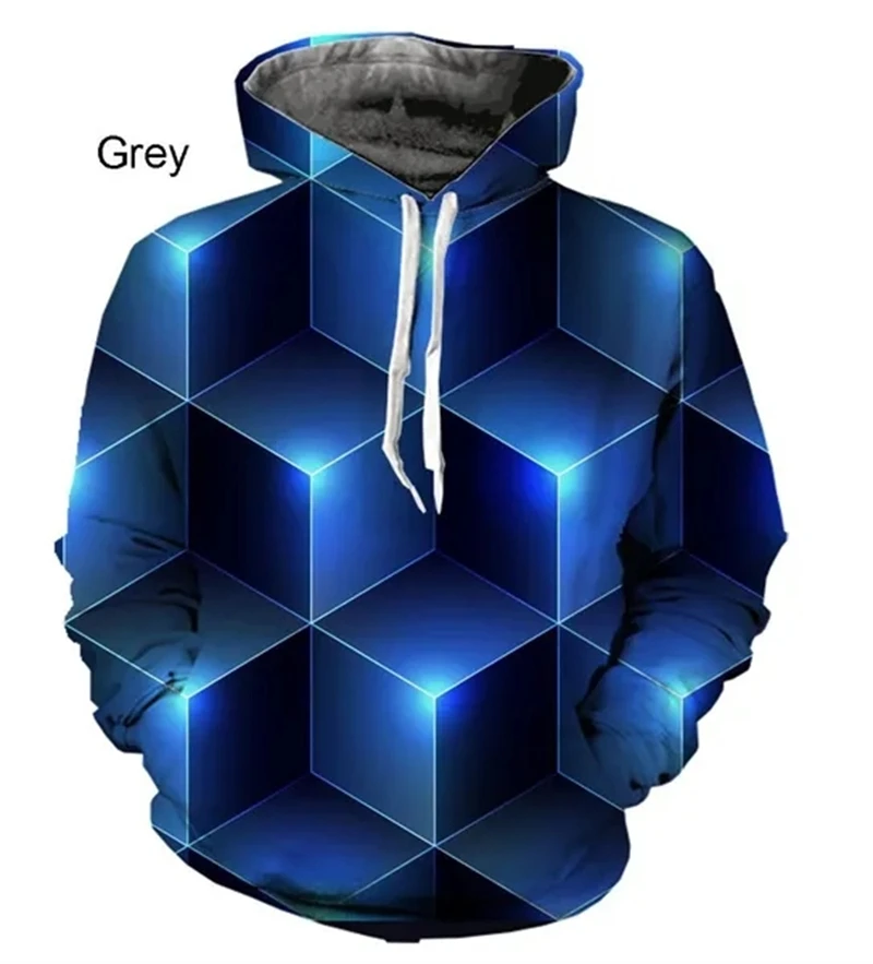 New Fashion Fun Cool 3D Printed Abstract Square Men And Women 3D Hoodie Casual Fashion Long Sleeve Hoodies Y2k Sweatshirt Top