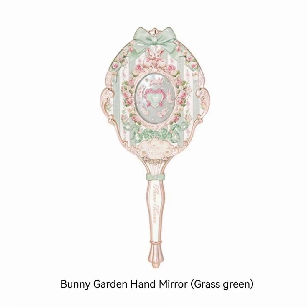 Flower Knows Hand Mirror Bunny Garden Grass Green Cosmetic Makeup Mirror Makeup Tool Kits