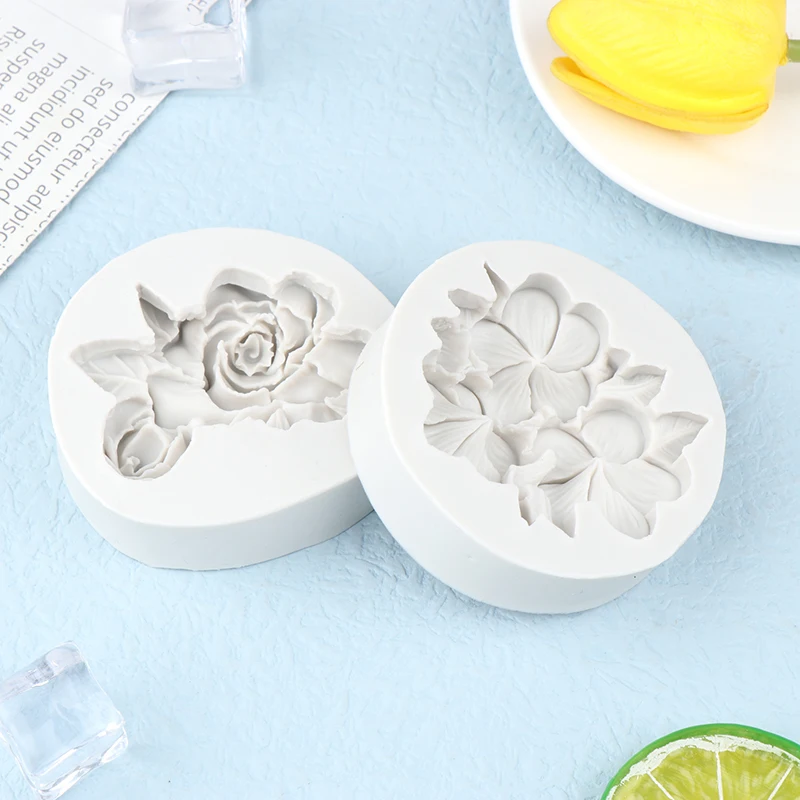 1Pc Flower Shape Silicone Mold Gardenia Plumeria Rubra Soap Fondant Molds DIY Cake Jelly Chocolate Decoration Baking Tool