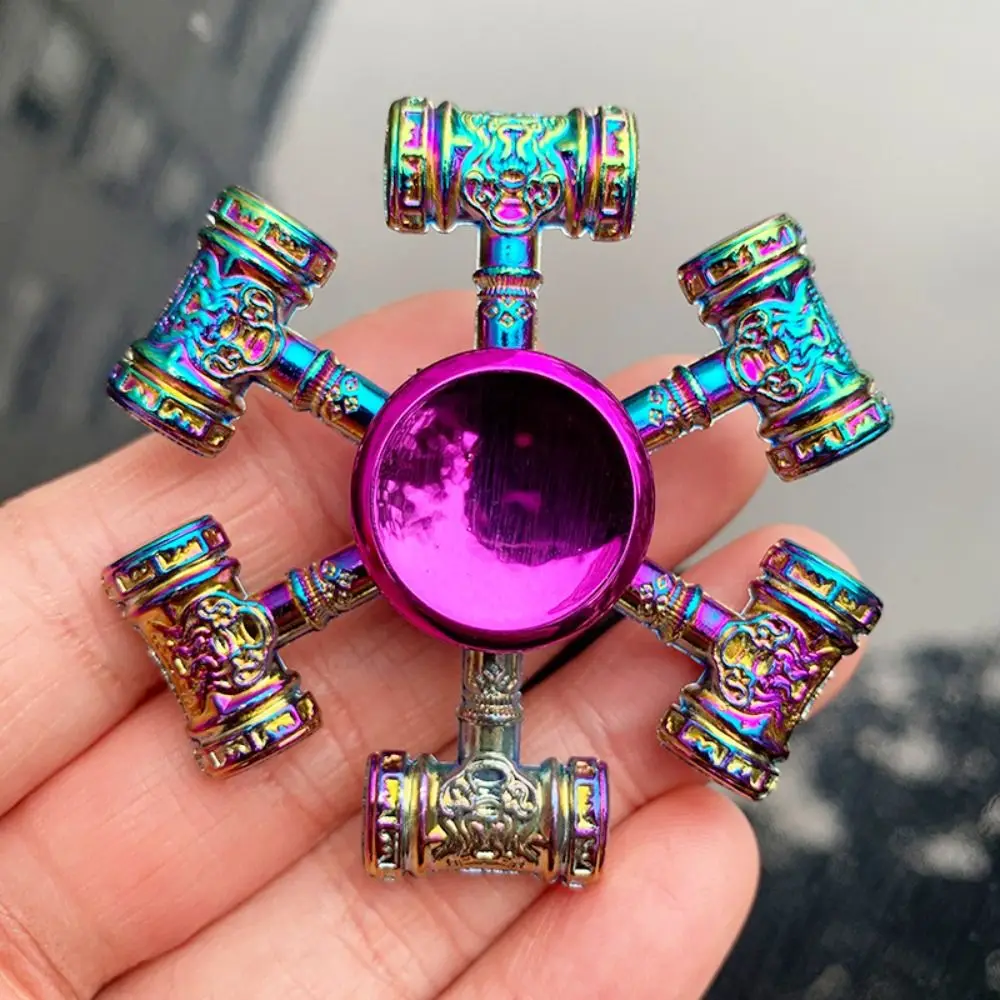 Punk Dragon Wings Hand Spinner โลหะผสมต่ําเสียงรบกวนโลหะ Rainbow Finger Spinner ความเร็วสูงป้องกันความดันปลายนิ้ว Gyro เด็กของขวัญ