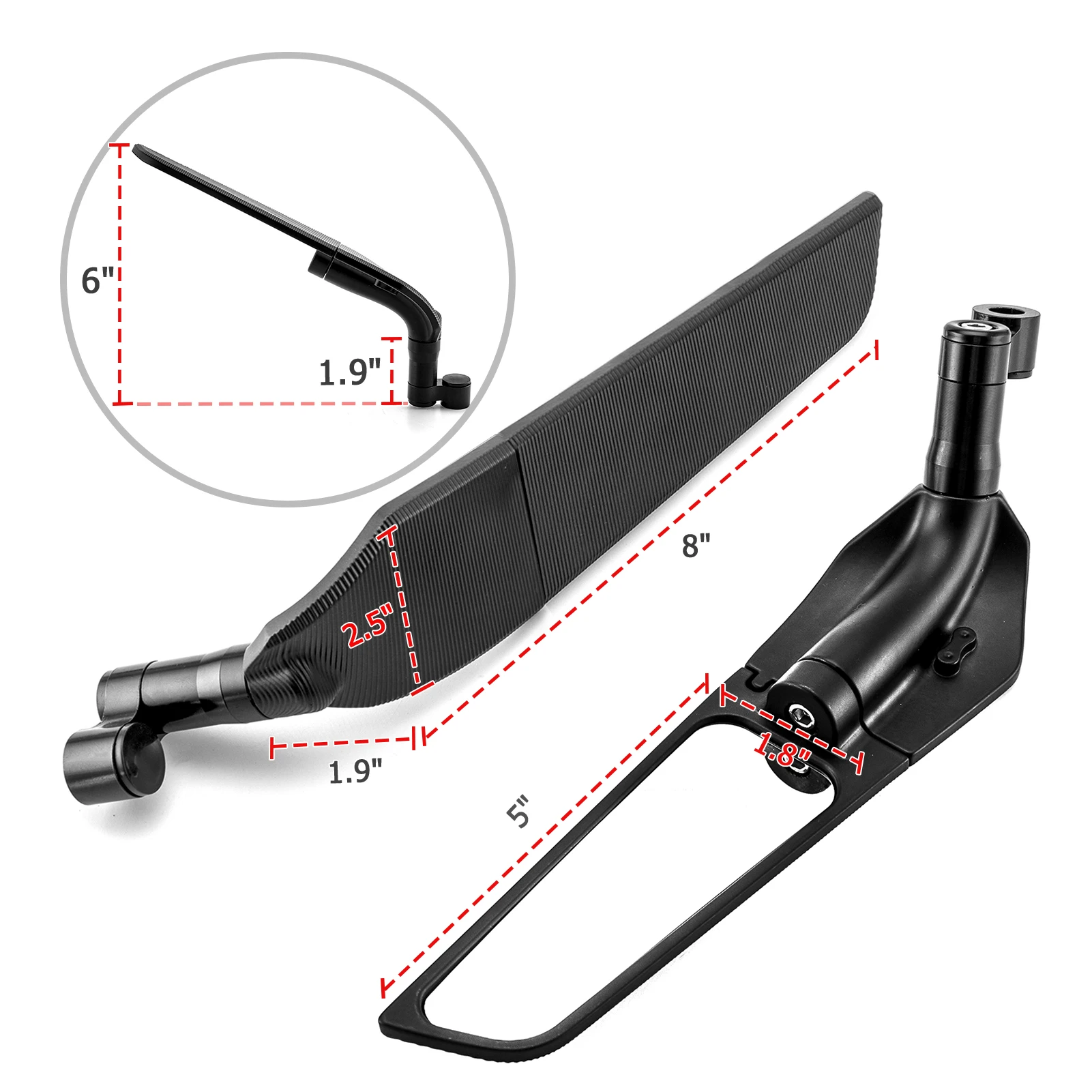 For Ducati Diavel V4/1200/1260/1262 S Motorcycle Wind Wing Side Rearview Mirror Adjustable Rotating Motorbike Accessories