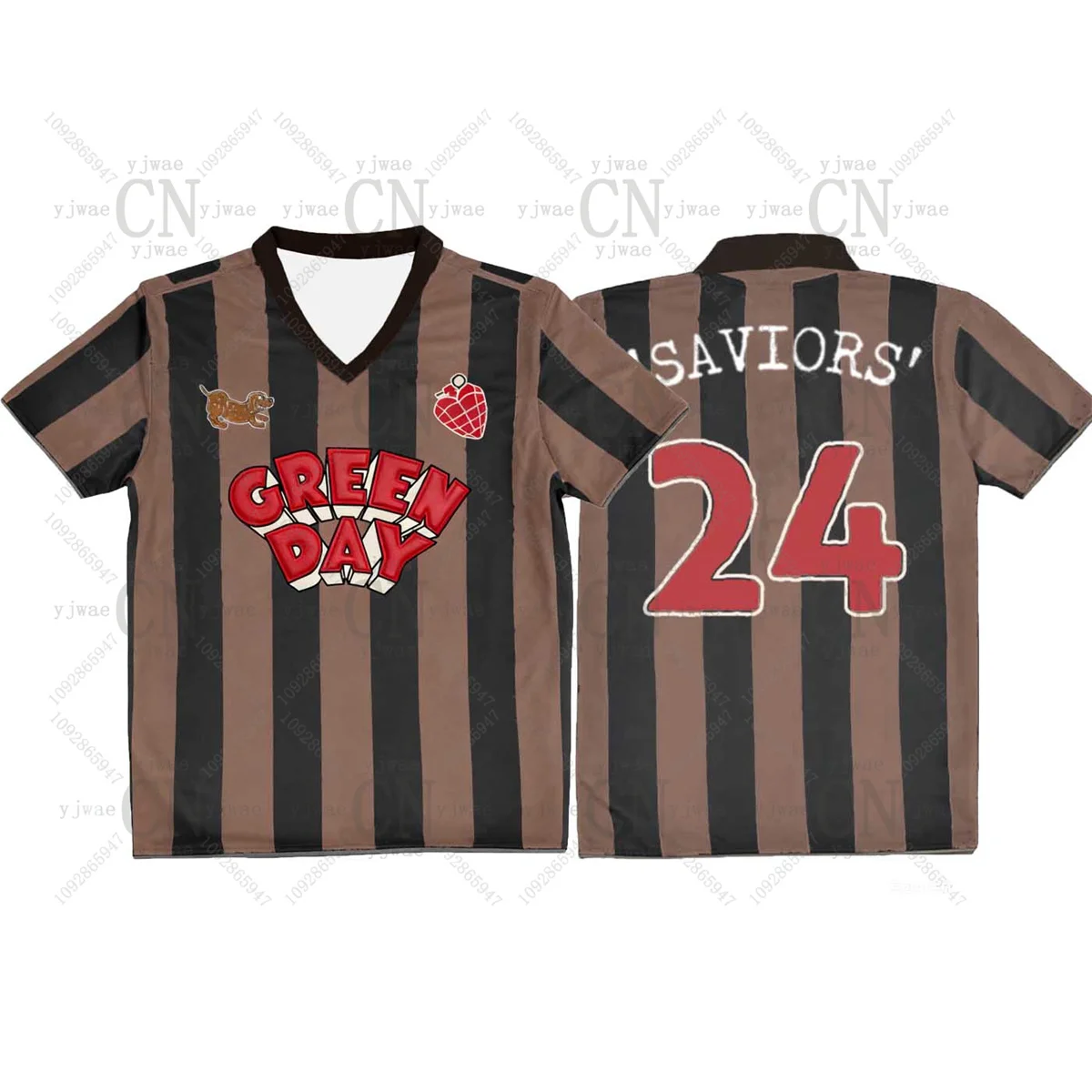 Modisches Fußballtrikot, American-Punk-Rock, beliebte Single-Sport-T-Shirts, Green Day Fan-Geschenke, Sommer-T-Shirts für Herren und Damen