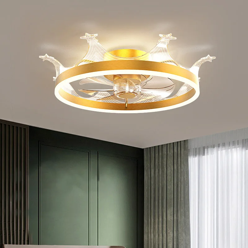 

Ceiling chandelier fans fixtures Electric fan remote control home Children's Bedroom decoration silent Ventilation lamp